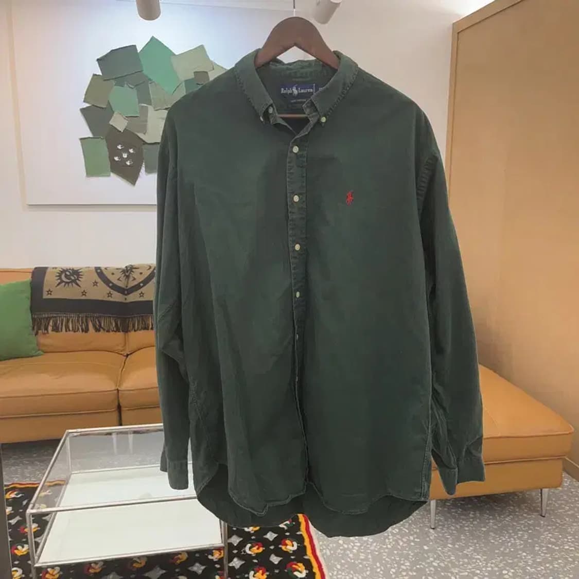 폴로 랄프로렌 딥그린 홀리데이 셔츠 XL C06941 상품이미지3