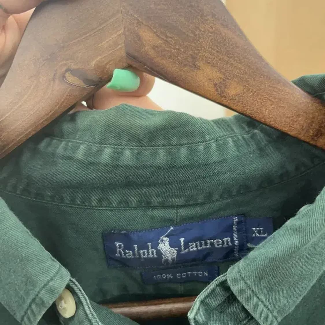 폴로 랄프로렌 딥그린 홀리데이 셔츠 XL C06941 상품이미지6