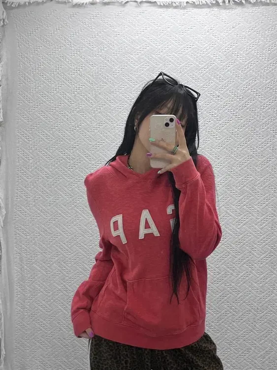 갭 00's 레트로 Y2K 코랄색감 후드티 L C06943 상품이미지1