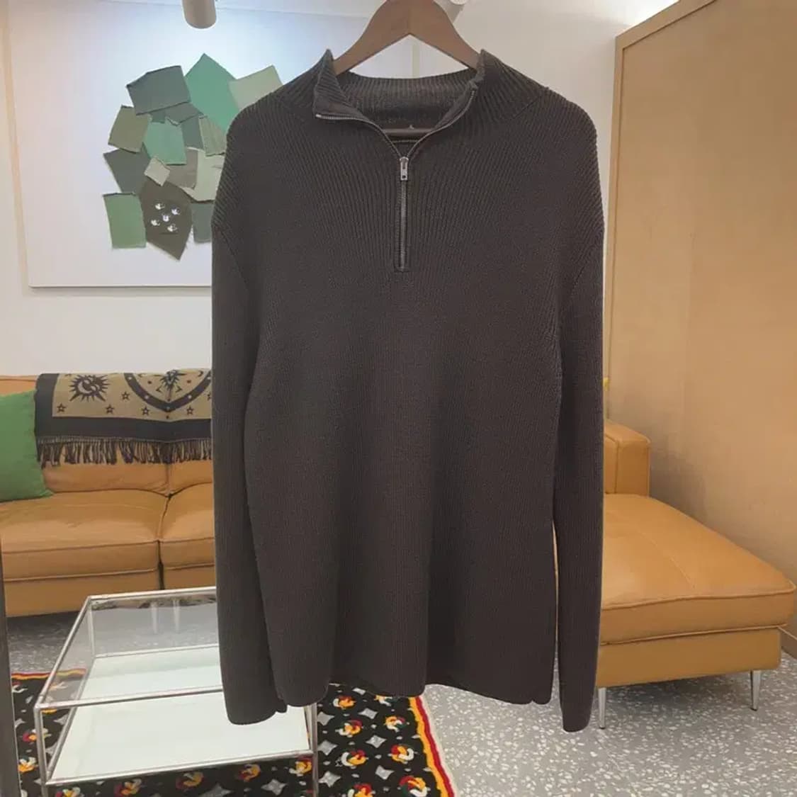 스톤아일랜드 캐주얼 폭닥 반집업 울 니트 105 C06940 상품이미지3