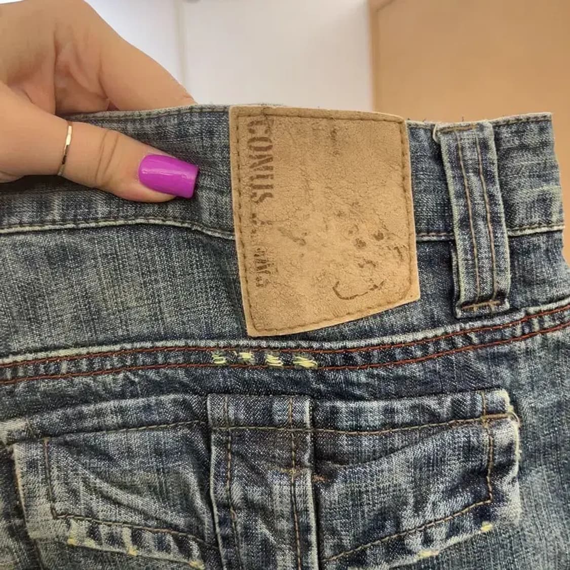 빈티지 워싱 트러커 카고 데님팬츠 36인치 C06953 상품이미지5