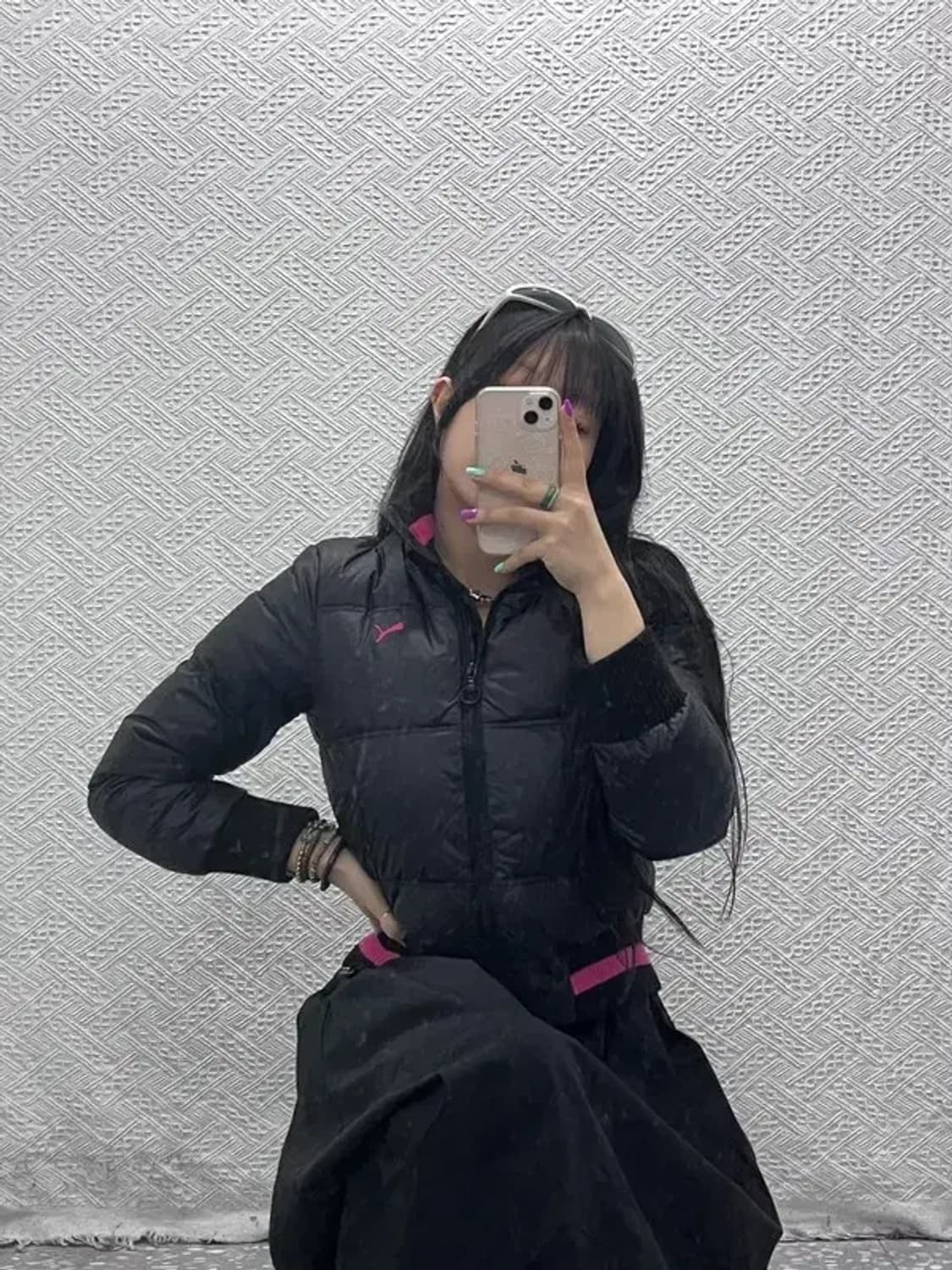 푸마 블랙핑크 오리털 덕다운 푸퍼 패딩 S C06975 상품이미지2