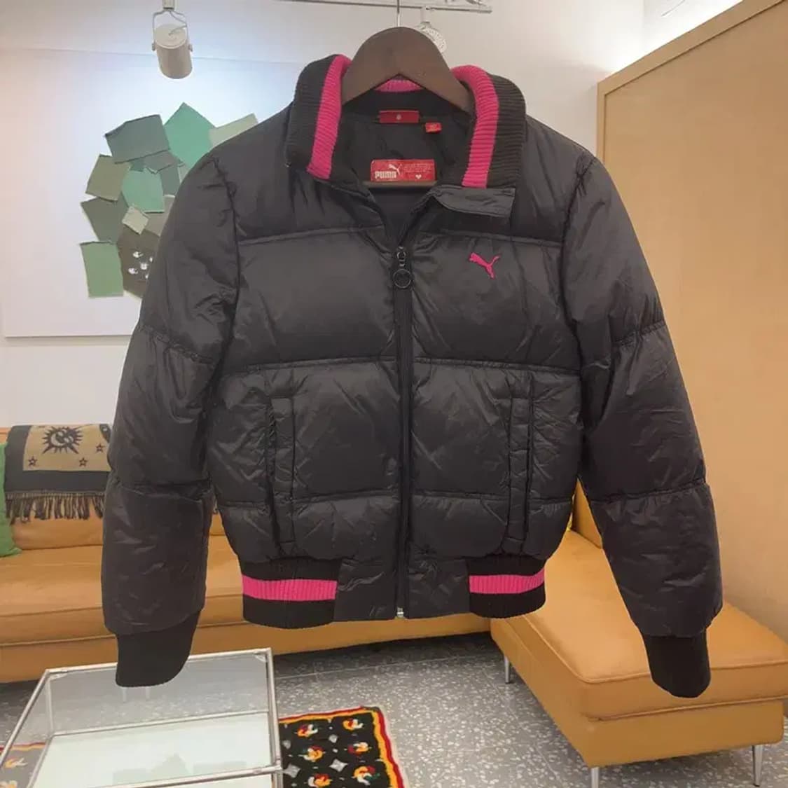 푸마 블랙핑크 오리털 덕다운 푸퍼 패딩 S C06975 상품이미지3