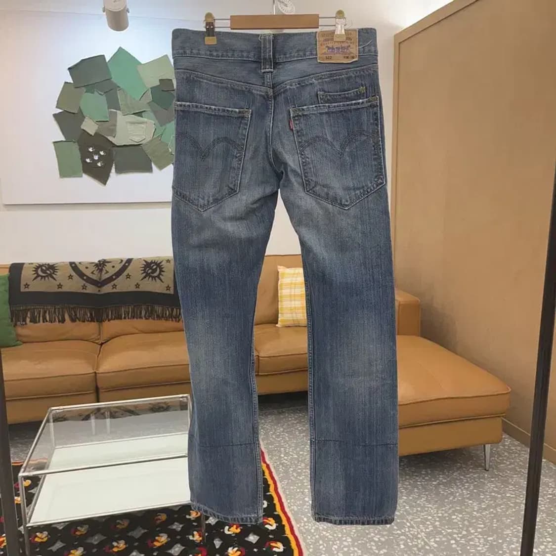 리바이스 522 슬림 스트레이트 데님 청바지 30인치 C06994 상품이미지4