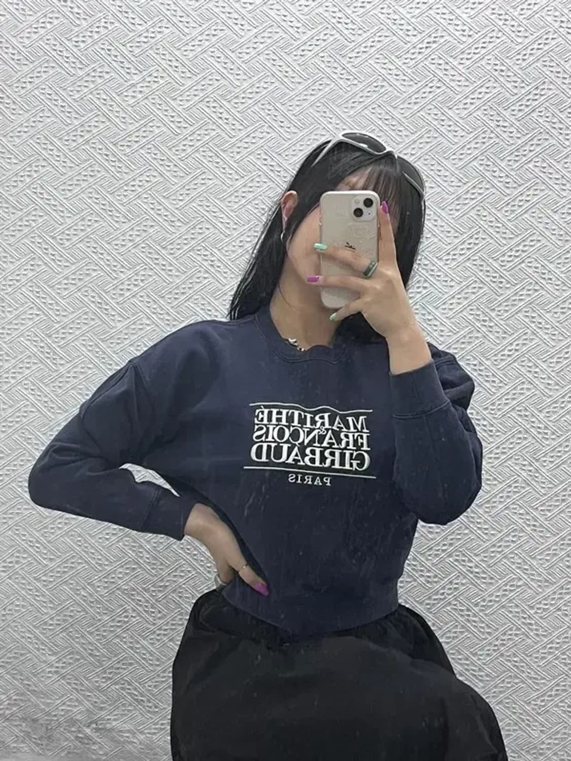 마리떼프랑소와저버 빅로고 크롭 스웻셔츠 맨투맨 S C06970 상품이미지1