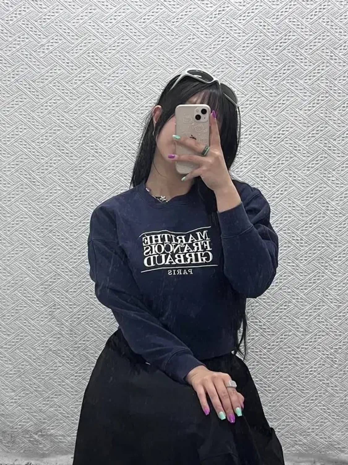 마리떼프랑소와저버 빅로고 크롭 스웻셔츠 맨투맨 S C06970 상품이미지2