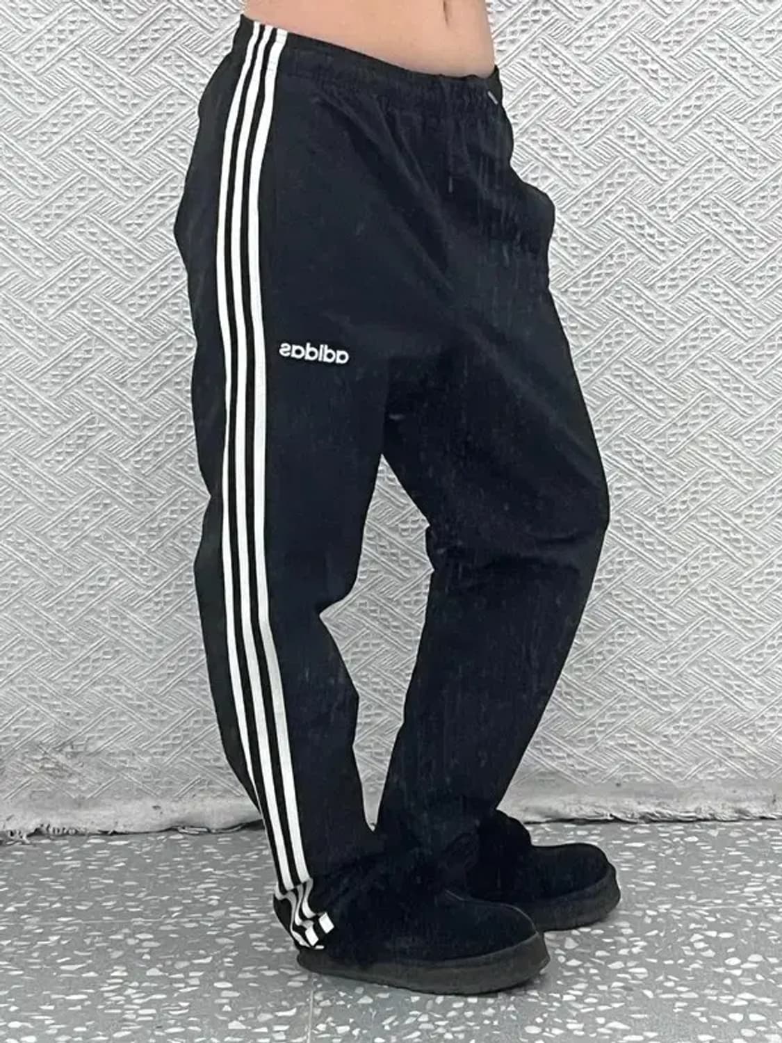 아디다스 스펠아웃 검흰 트랙탑 츄리닝바지 L C06993 상품이미지1