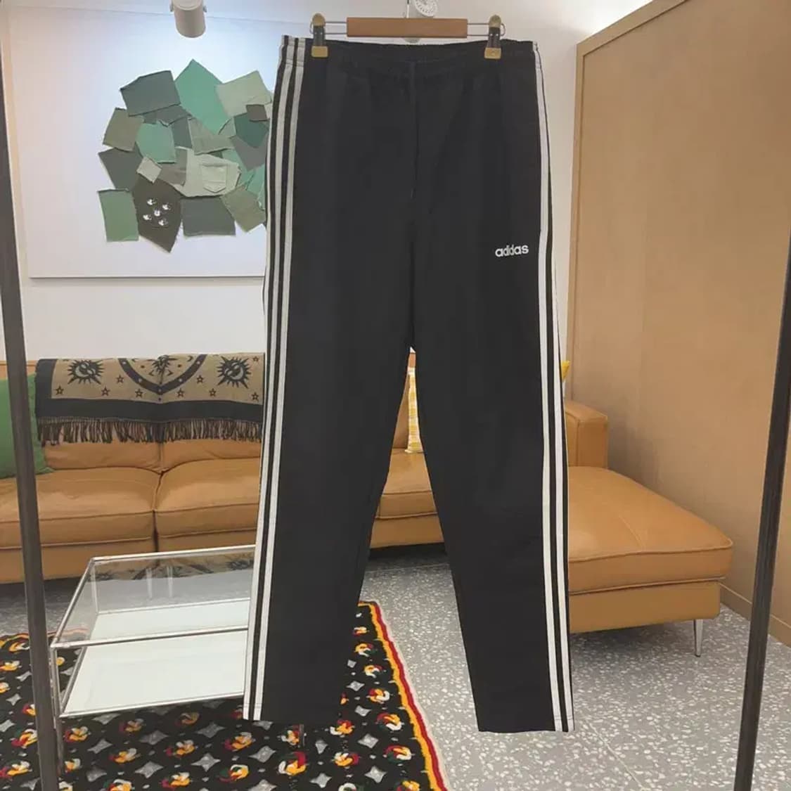 아디다스 스펠아웃 검흰 트랙탑 츄리닝바지 L C06993 상품이미지3