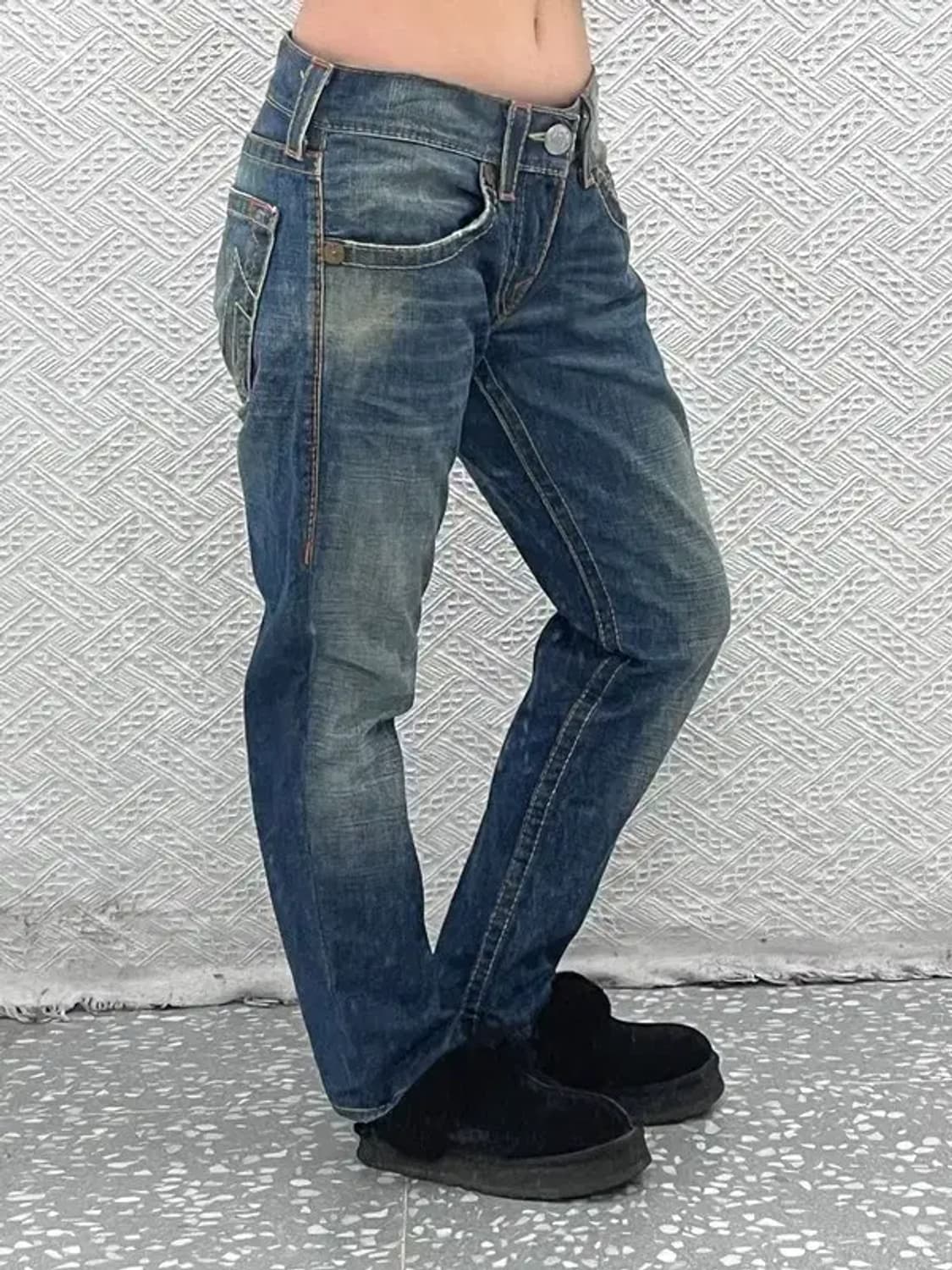 트루릴리전 트루릴리젼빅티 Y2K 데님 청바지 34인치 C06997 상품이미지2