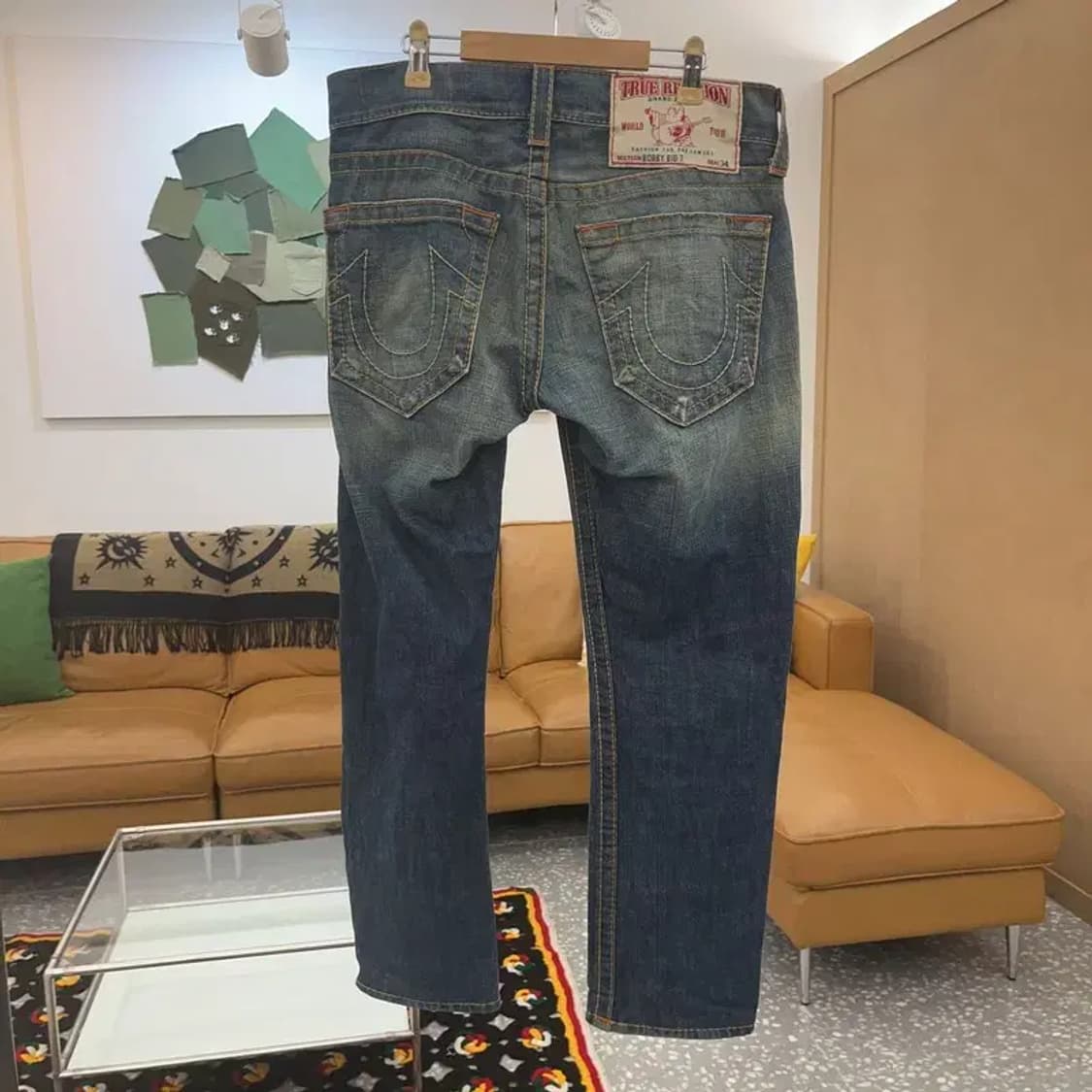 트루릴리전 트루릴리젼빅티 Y2K 데님 청바지 34인치 C06997 상품이미지4
