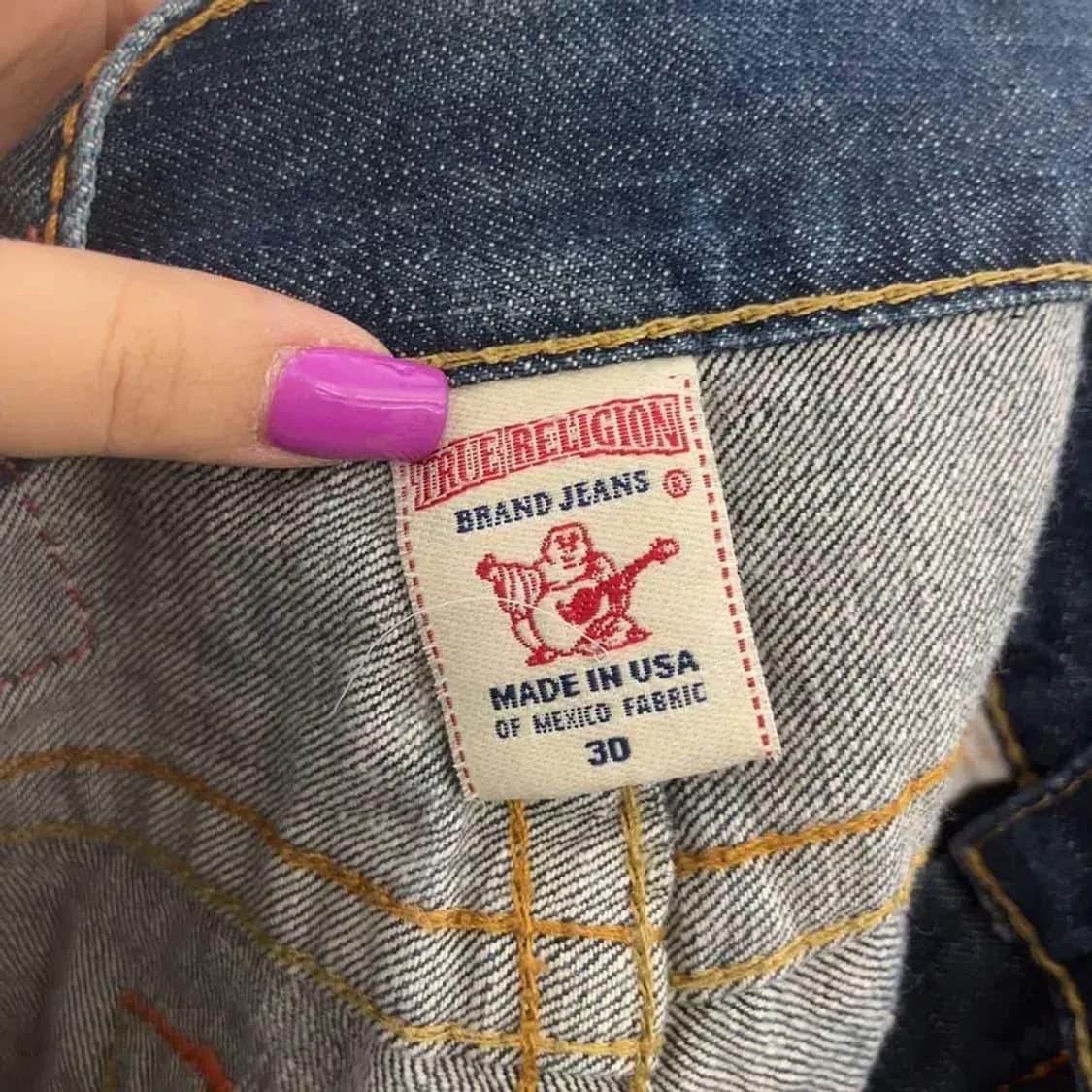 트루릴리전 트루릴리젼빅티 Y2K 데님 청바지 34인치 C06997 상품이미지6