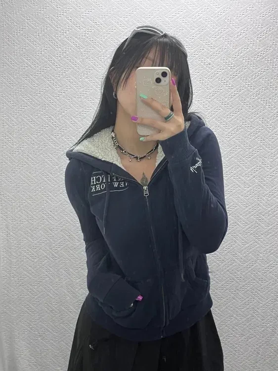 아베크롬비 Y2K 빈티지 양털 후드집업 M C06984 상품이미지2