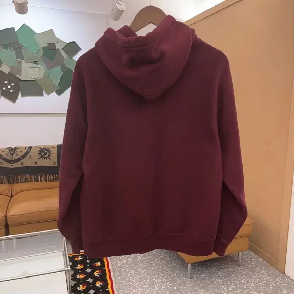 디키즈 올드스쿨 컨트리룩 버건디 후드티 M C07009 상품이미지4