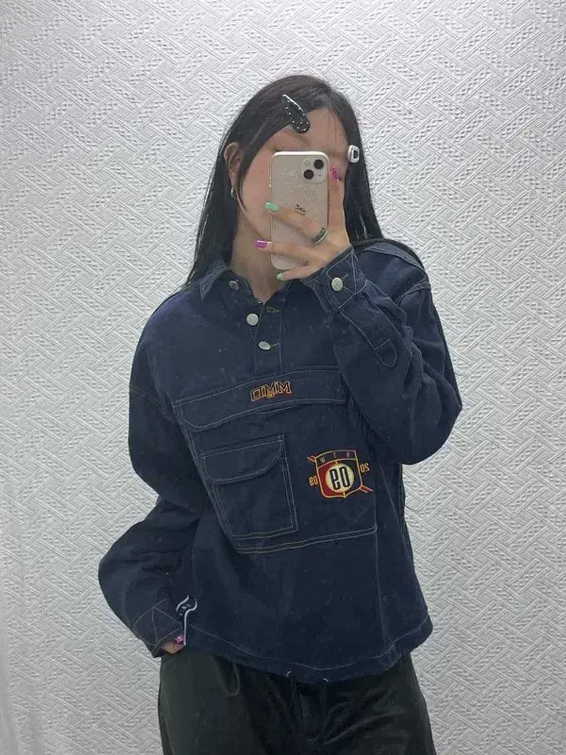 로맨틱크라운 올드스쿨 키치 패치 코튼 아노락 M C07017 상품이미지1