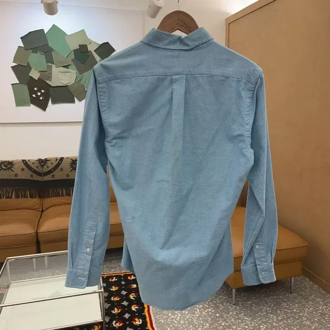 폴로 랄프로렌 멀티포니 옥스포드 파스텔 블루 셔츠 S C07025 상품이미지4