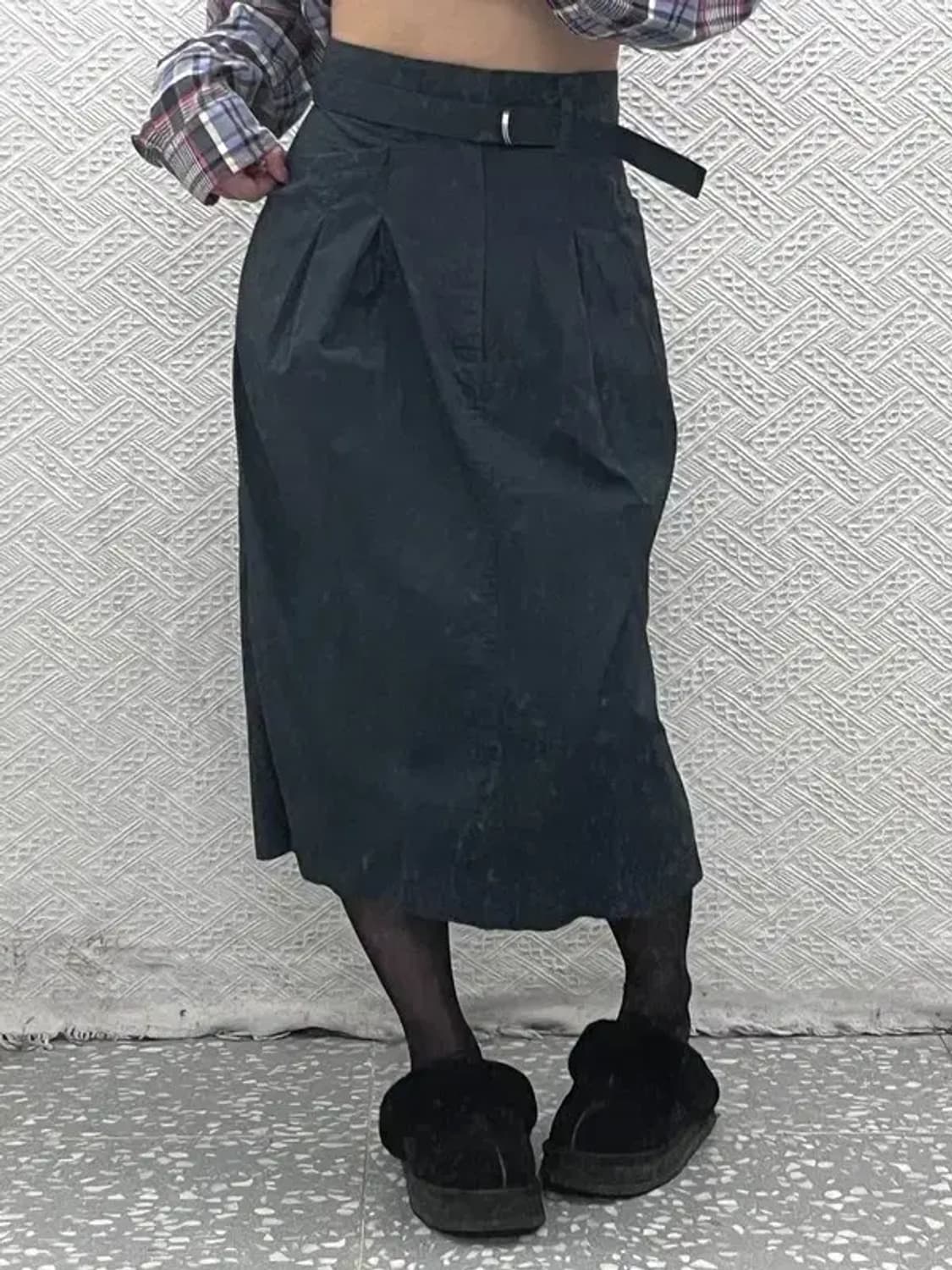 유니클로 U 핀턱 벨티드 페그 스커트 64 C07036 상품이미지1