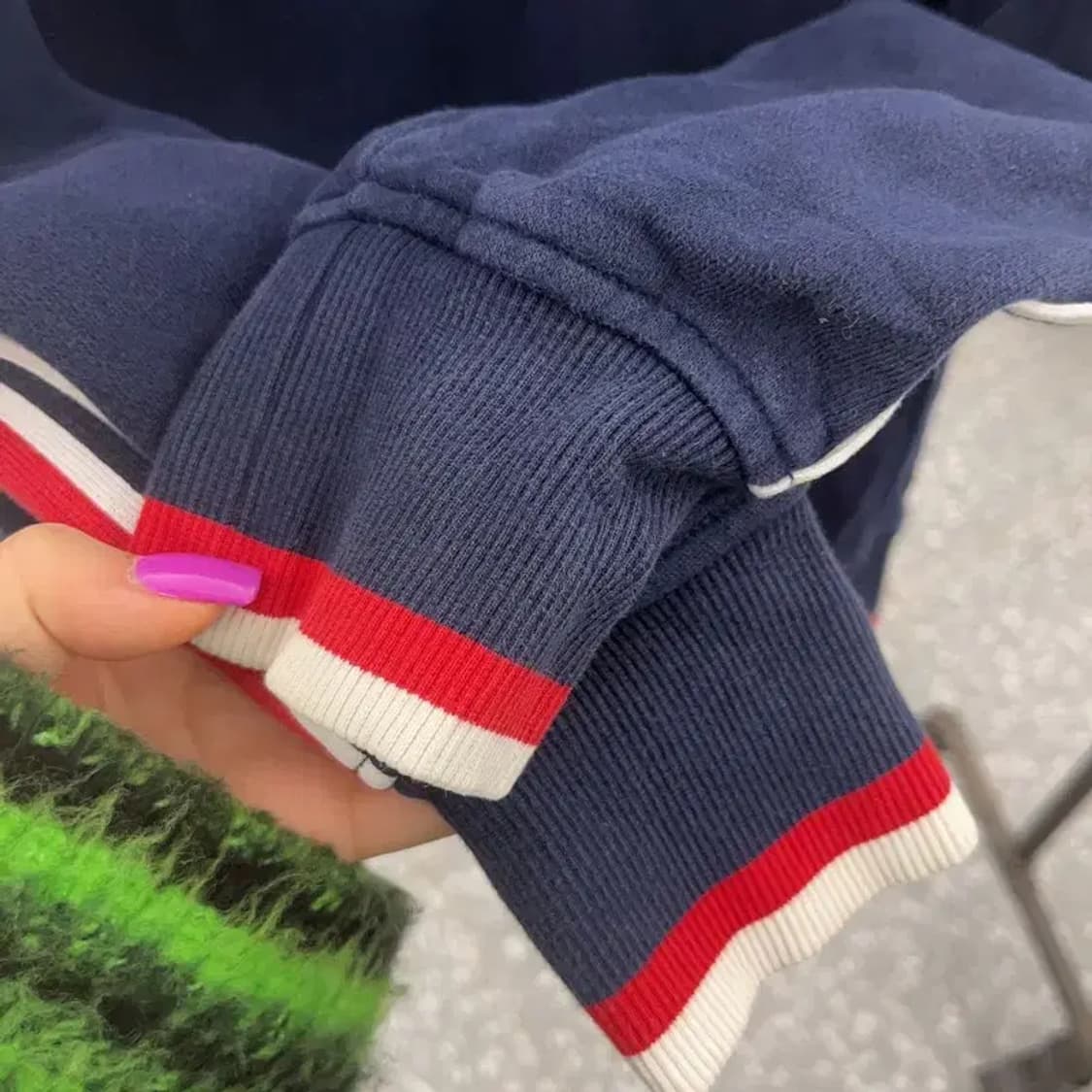 타미힐피거 올드스쿨 00's 레트로 배색 후드 집업 M C07008 상품이미지7