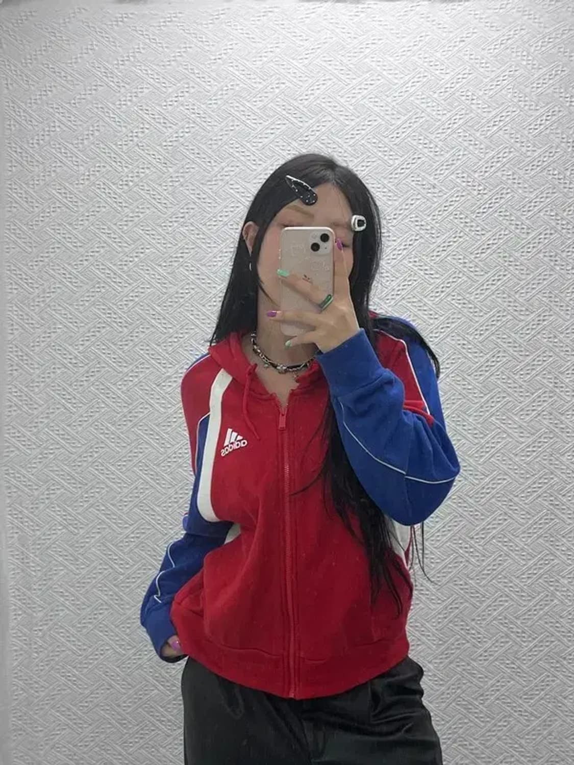 아디다스 올드스쿨 희귀 레트로 배색 후드 집업 M C07011 상품이미지1