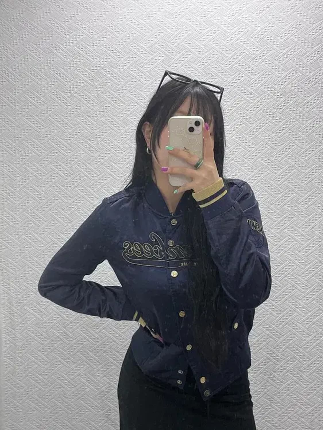 MLB 뉴욕 양키스 올드스쿨 새틴 바시티 자켓 90 C07039 상품이미지1