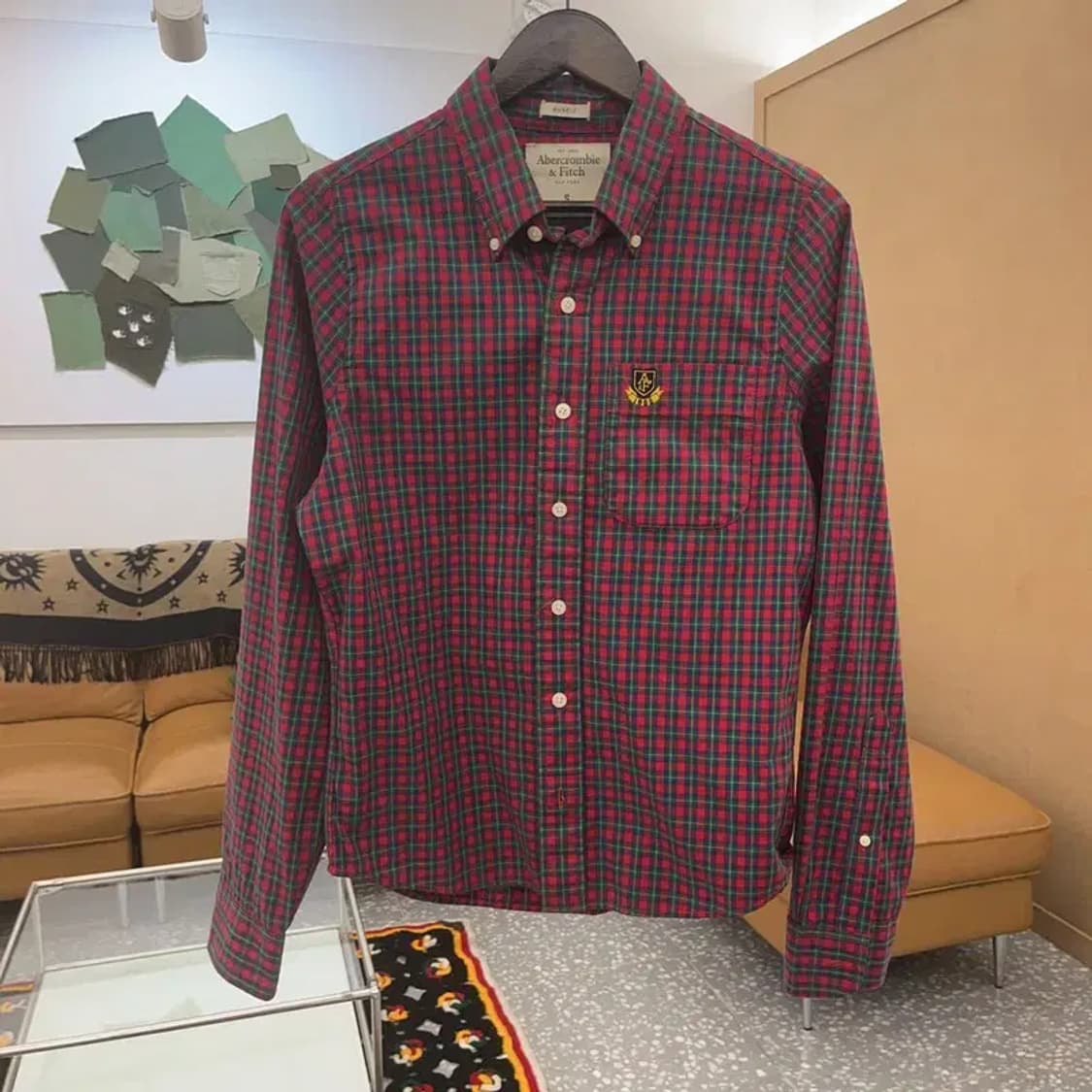 아베크롬비 컨트리 홀리데이 체크 셔츠 S C07062 상품이미지3