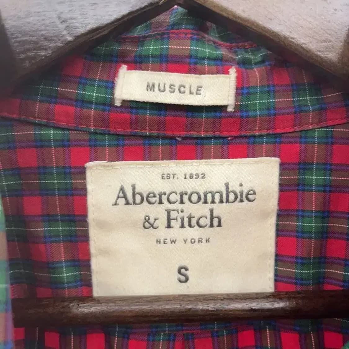 아베크롬비 컨트리 홀리데이 체크 셔츠 S C07062 상품이미지5