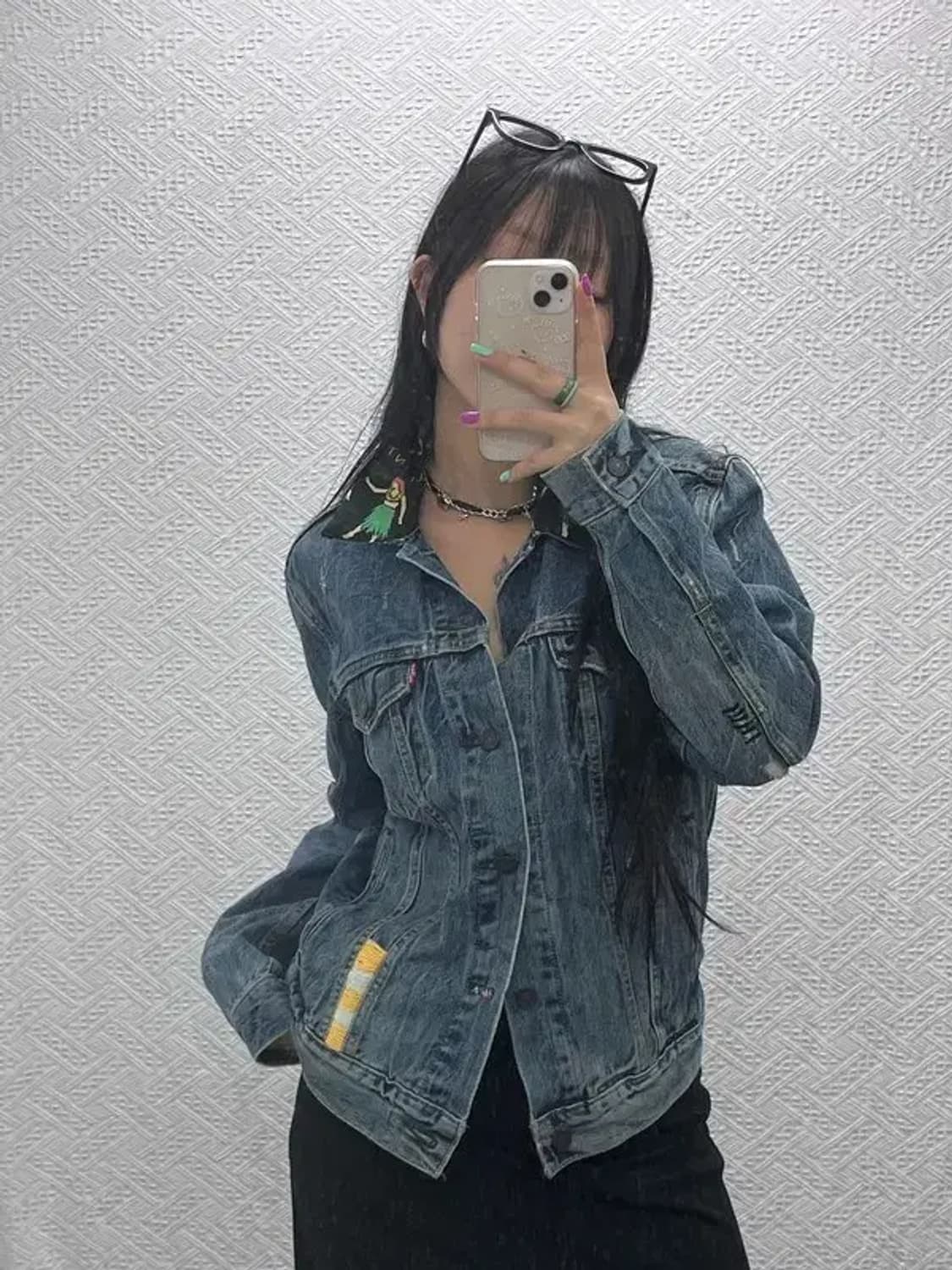 리바이스 리워크 키치 하와이안 카라 트러커 데님 자켓 S C07042 상품이미지1