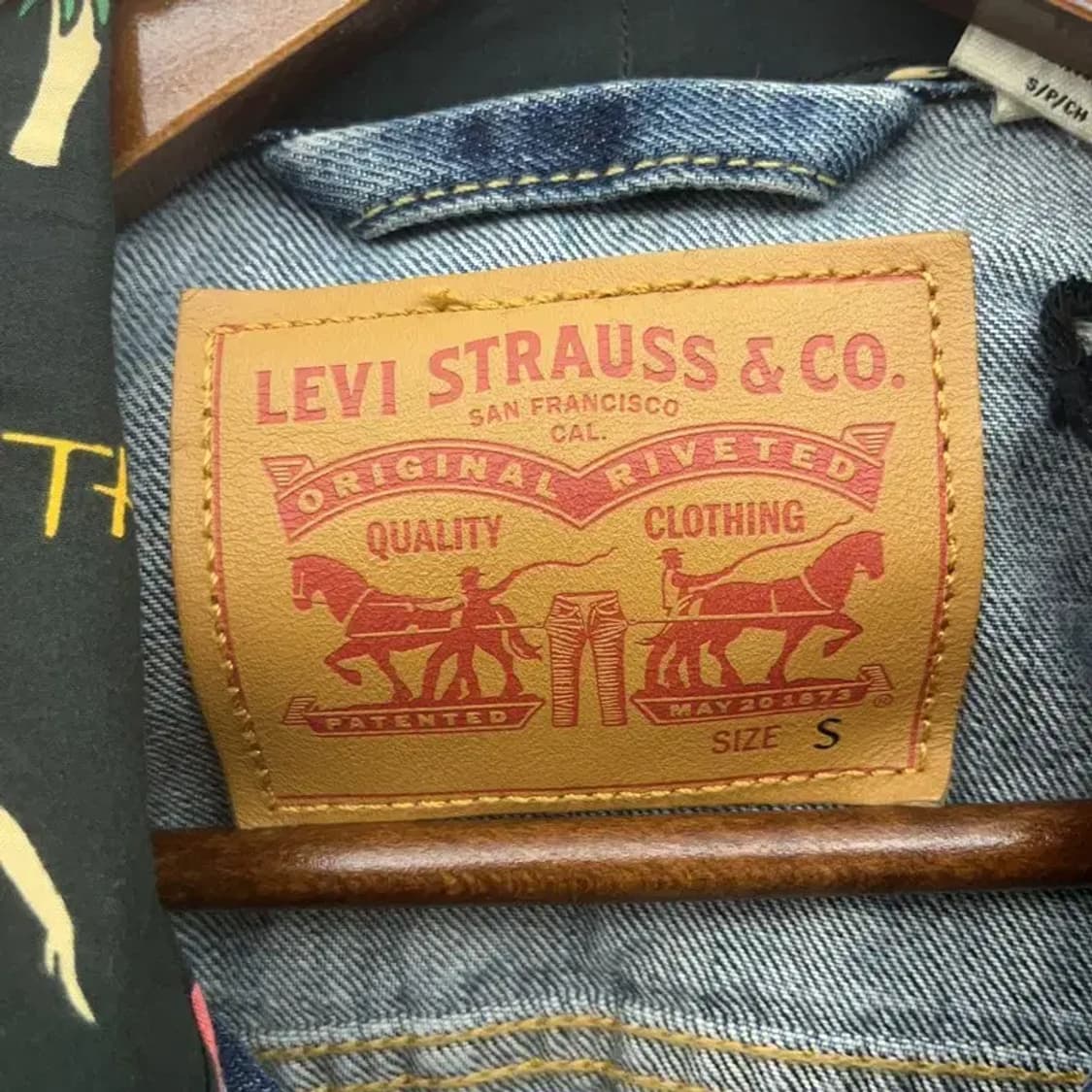 리바이스 리워크 키치 하와이안 카라 트러커 데님 자켓 S C07042 상품이미지5