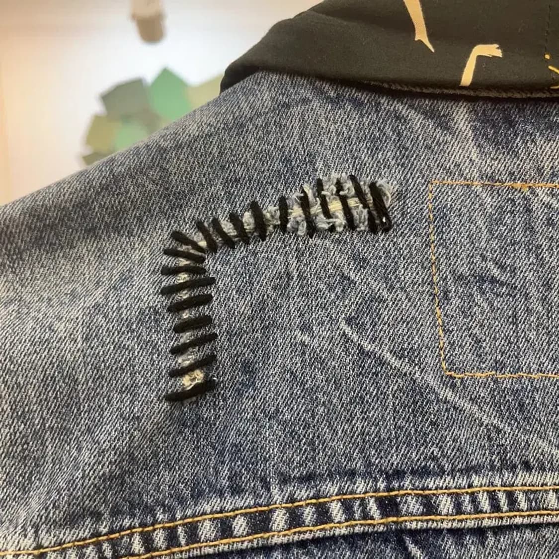 리바이스 리워크 키치 하와이안 카라 트러커 데님 자켓 S C07042 상품이미지7