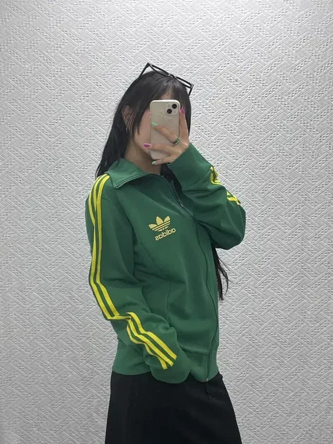 아디다스 올드스쿨 Y2K 옐로우그린 져지 집업 105 C07059 상품이미지2