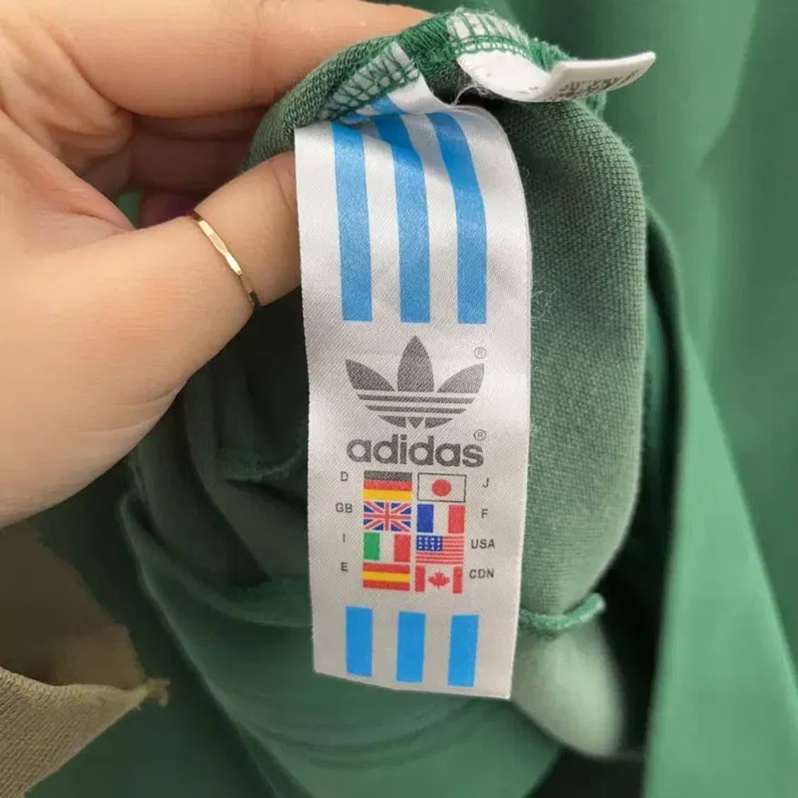 아디다스 올드스쿨 Y2K 옐로우그린 져지 집업 105 C07059 상품이미지6