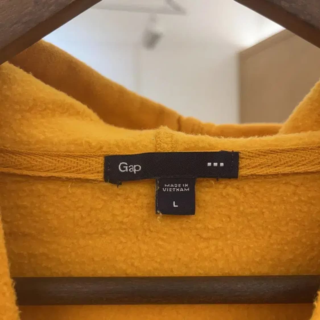 갭 올드스쿨 Y2K 빅로고 머스타드 후드티 L C07058 상품이미지5