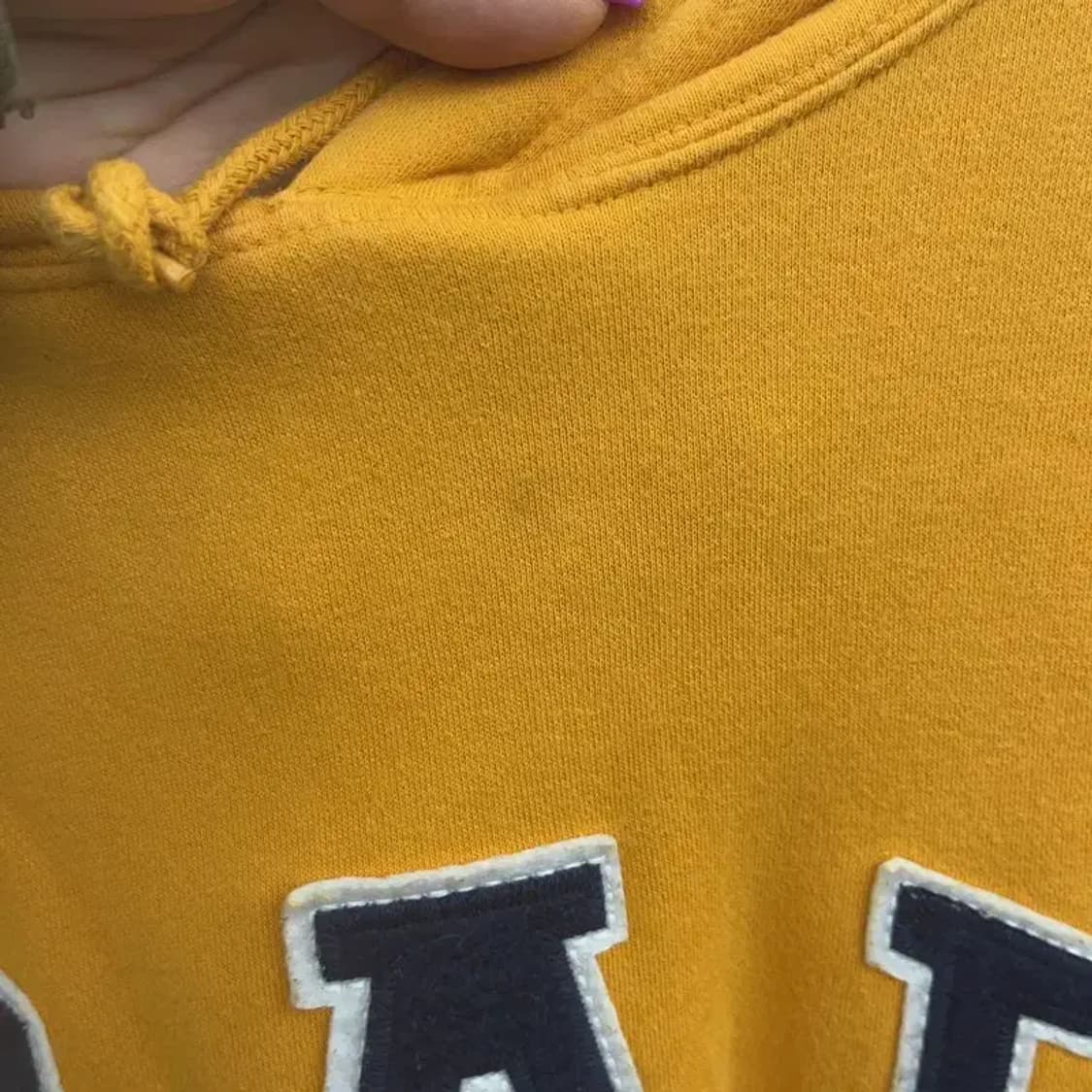 갭 올드스쿨 Y2K 빅로고 머스타드 후드티 L C07058 상품이미지7