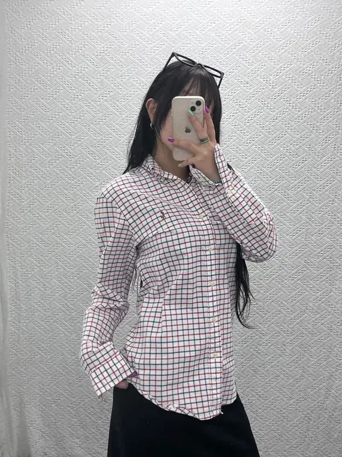 폴로 랄프로렌 파머룩 옥스포드 슬림핏 체크 셔츠 S C07063 상품이미지1