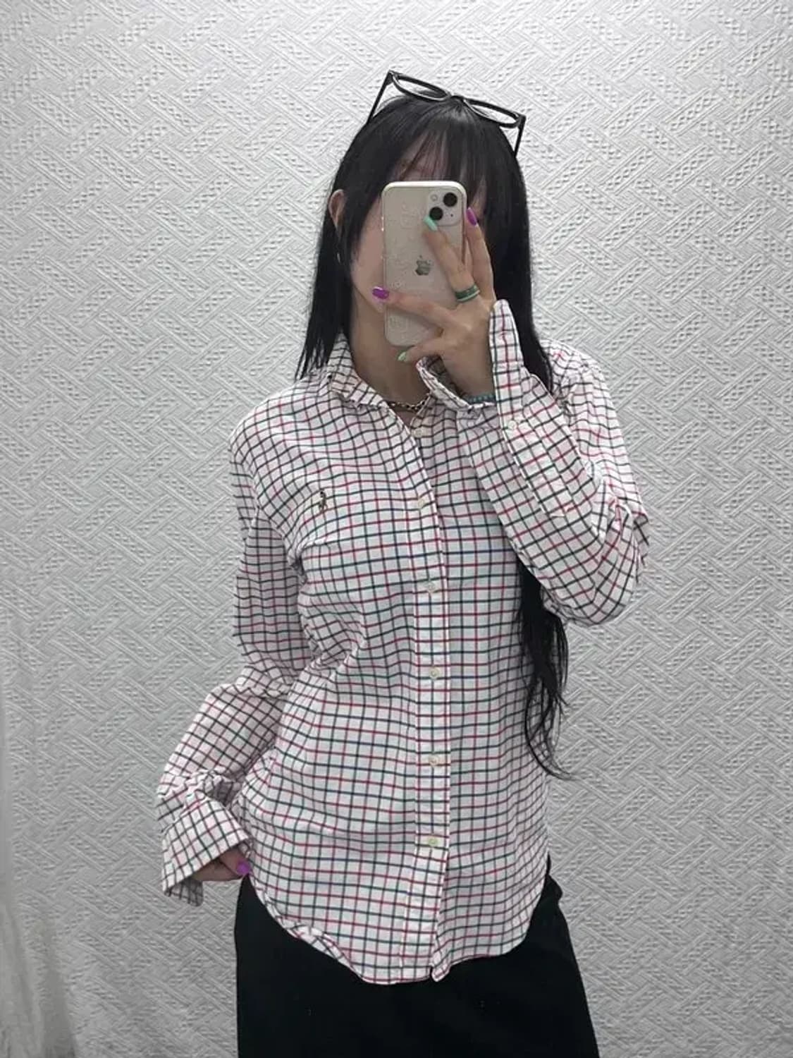 폴로 랄프로렌 파머룩 옥스포드 슬림핏 체크 셔츠 S C07063 상품이미지2