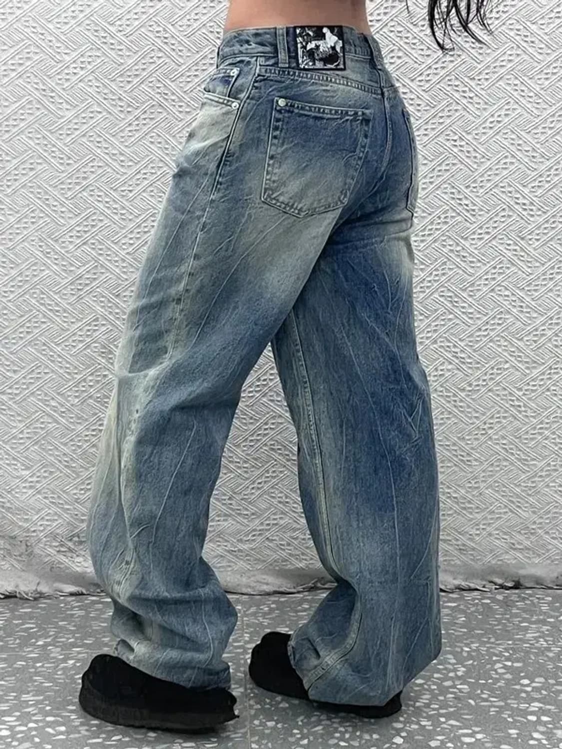 모드나인 빈티지 드레이프 워싱 데님 팬츠 30인치 C07071 상품이미지1