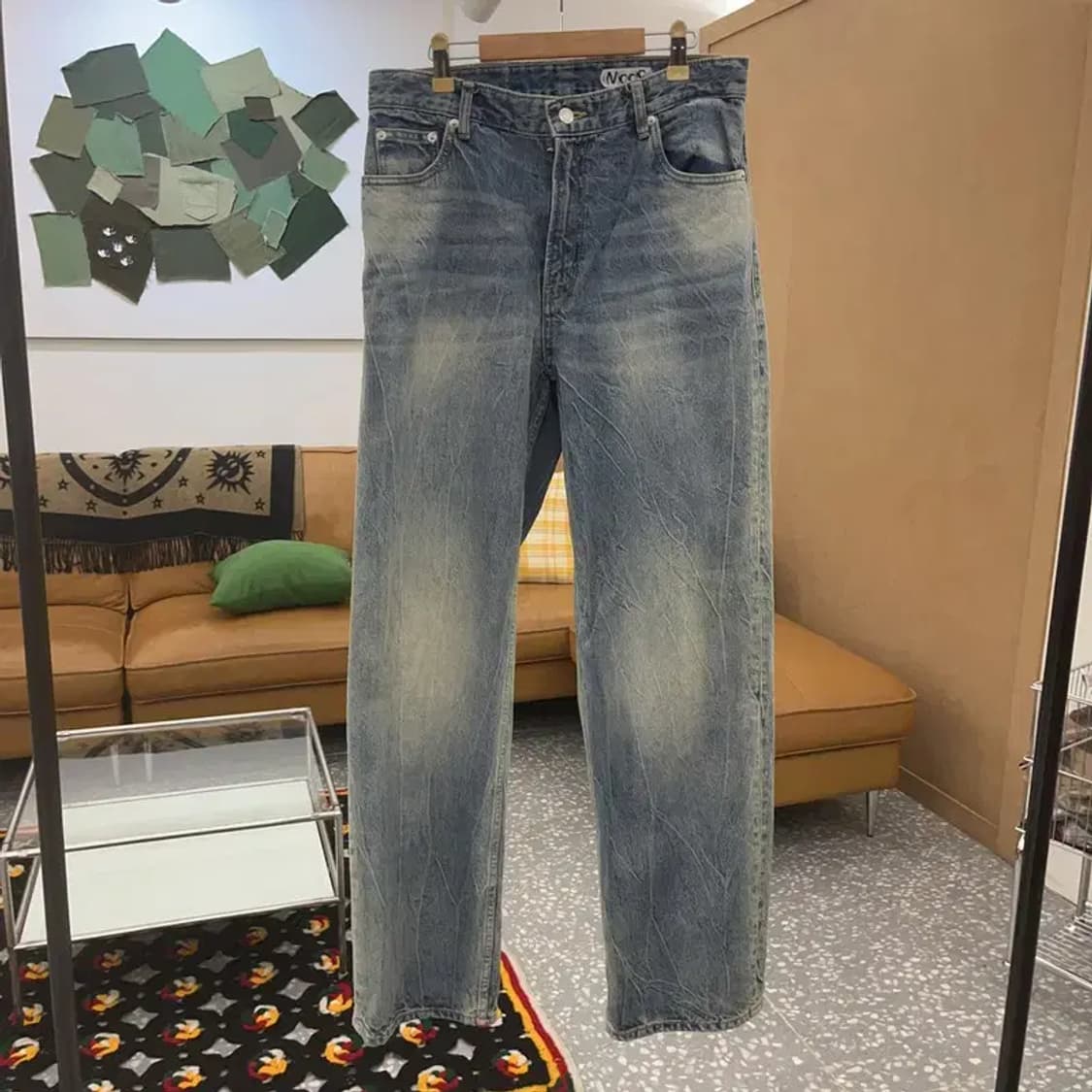 모드나인 빈티지 드레이프 워싱 데님 팬츠 30인치 C07071 상품이미지3