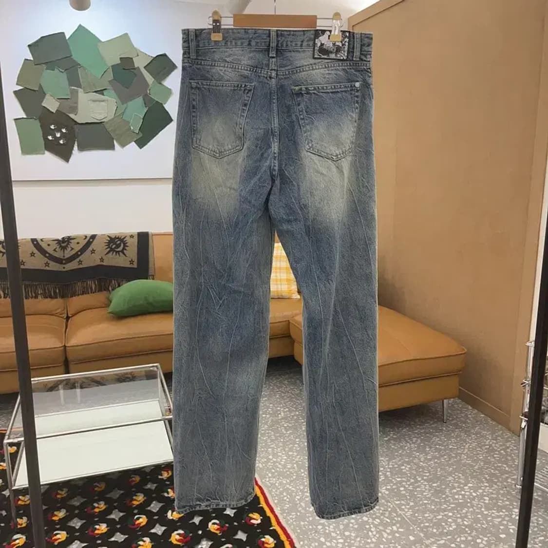 모드나인 빈티지 드레이프 워싱 데님 팬츠 30인치 C07071 상품이미지4