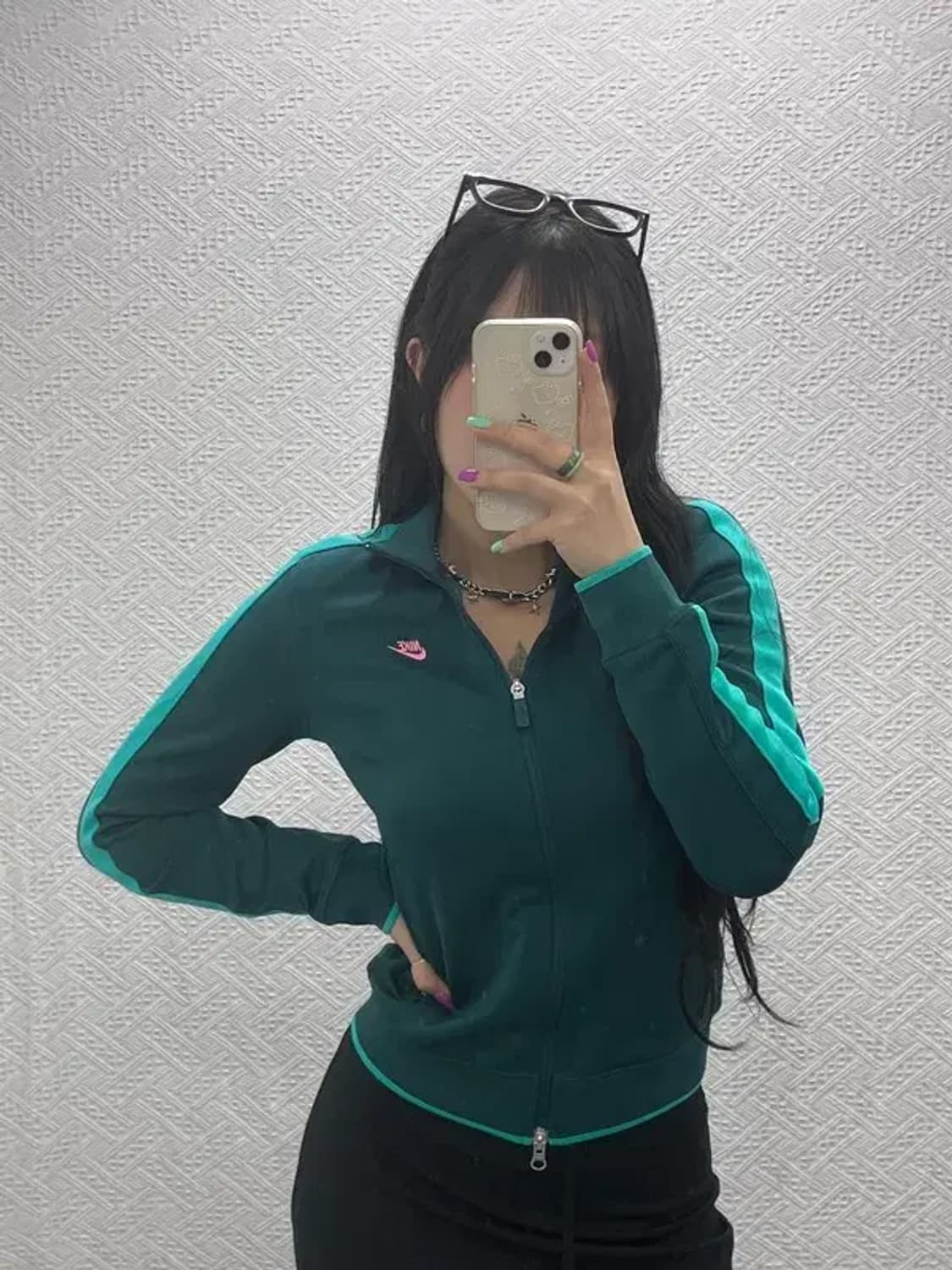 나이키 00's Y2K 딥그린 민트 져지 집업 M C07054 상품이미지1