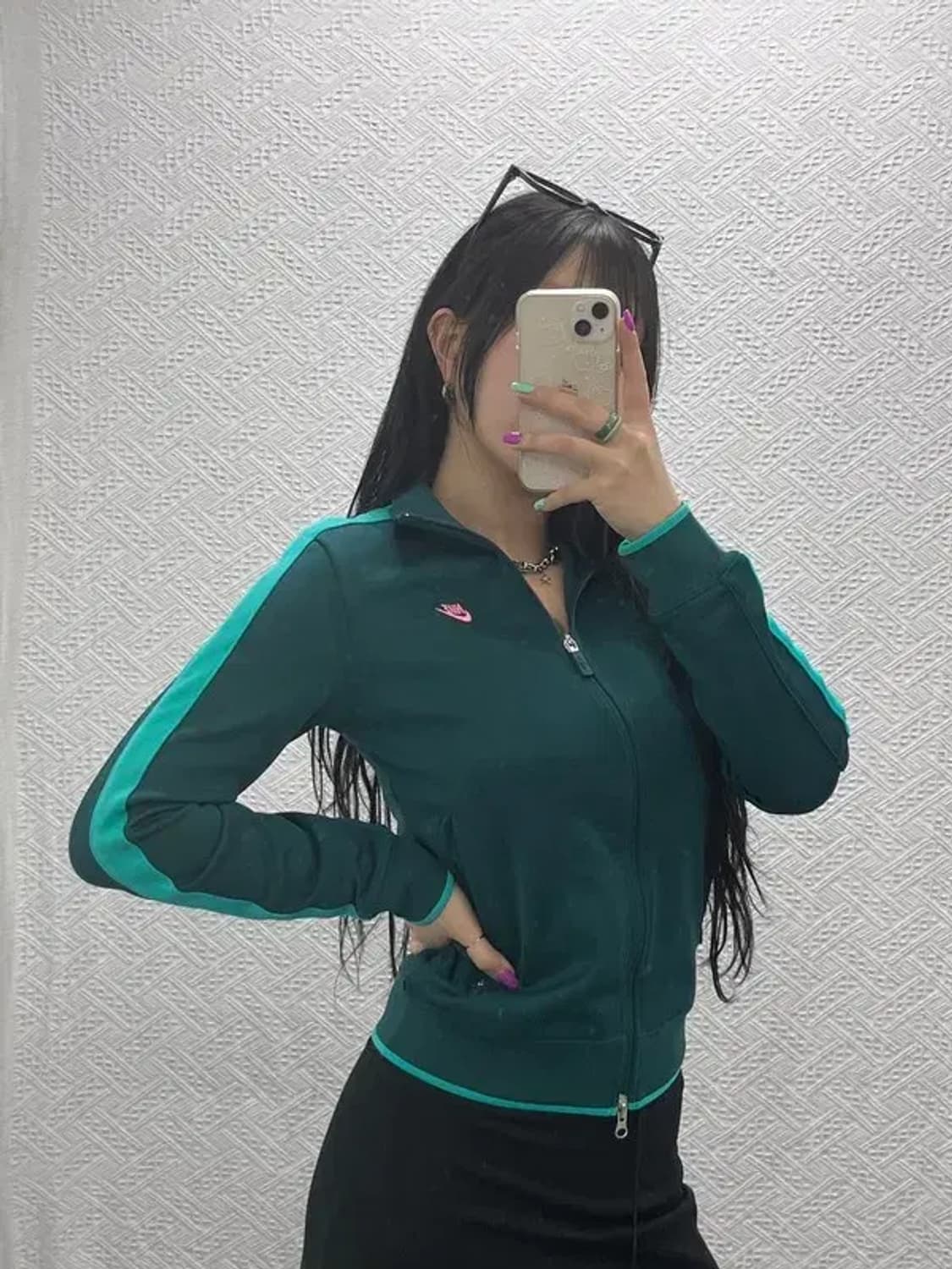 나이키 00's Y2K 딥그린 민트 져지 집업 M C07054 상품이미지2