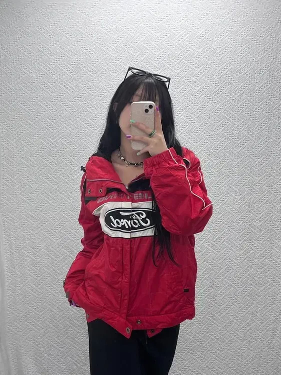 푸부 FUBU 올드스쿨 레이싱 바람막이 후드 자켓 L C07050 상품이미지1