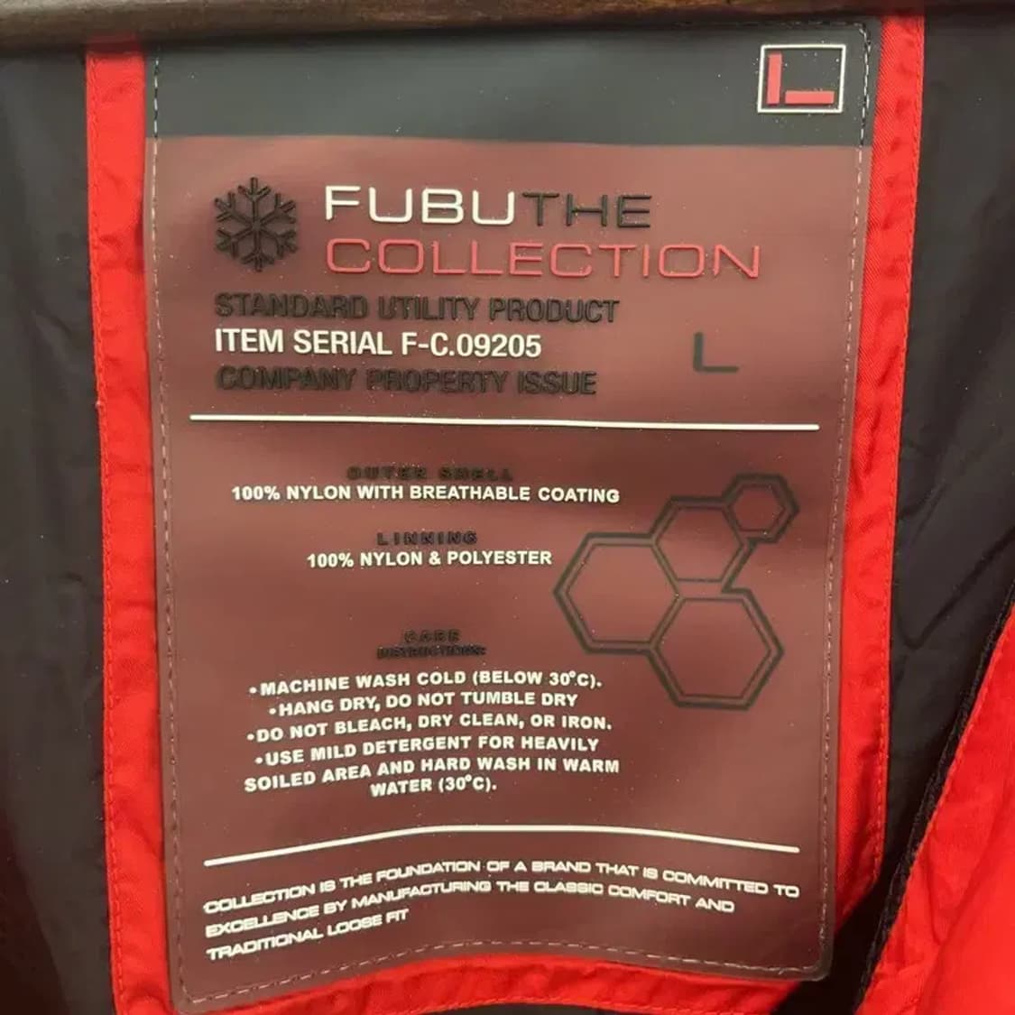 푸부 FUBU 올드스쿨 레이싱 바람막이 후드 자켓 L C07050 상품이미지5