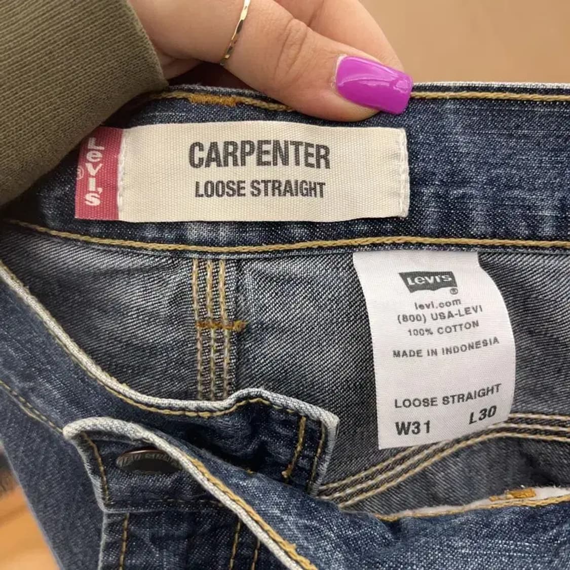 리바이스 카펜터 사이드 포켓 워크 데님 팬츠 31인치 C07073 상품이미지6