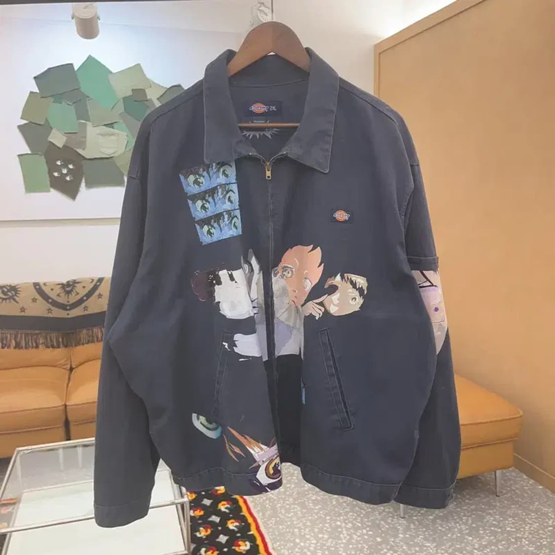 디키즈 희귀 올드스쿨 일본풍 키치 카툰 프린팅 자켓 2XL C07052 상품이미지3