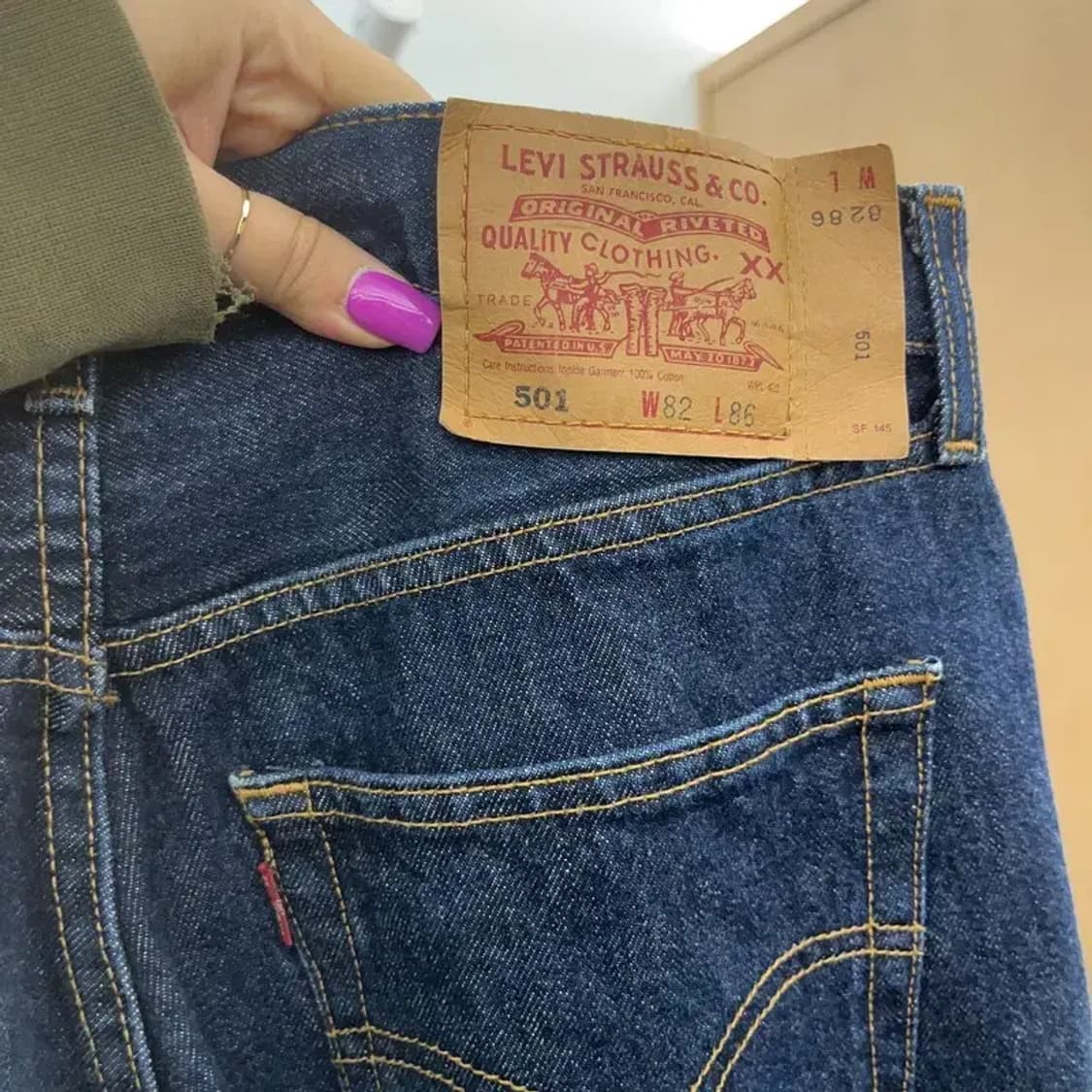 리바이스 501 빈티지 그런지 디테일 데님 팬츠 32인치 C07074 상품이미지5