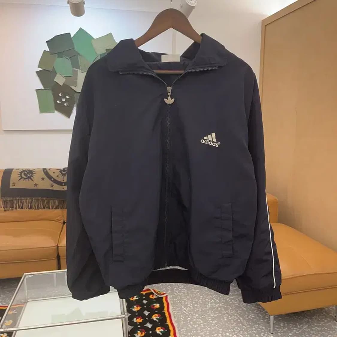 아디다스 올드스쿨 백로고 사이드라인 바람막이 자켓 M C07079 상품이미지3
