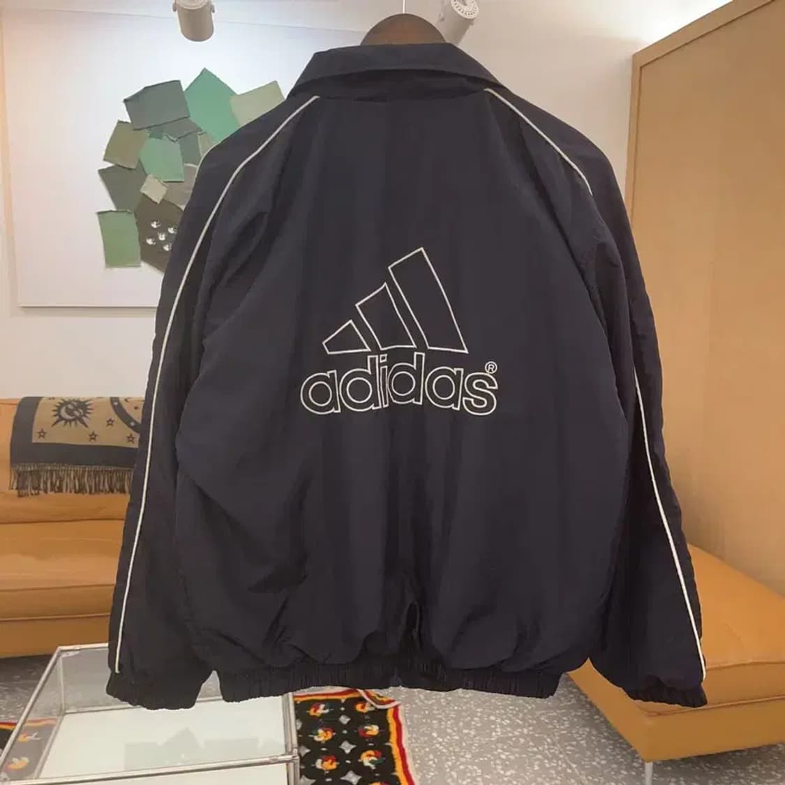 아디다스 올드스쿨 백로고 사이드라인 바람막이 자켓 M C07079 상품이미지4