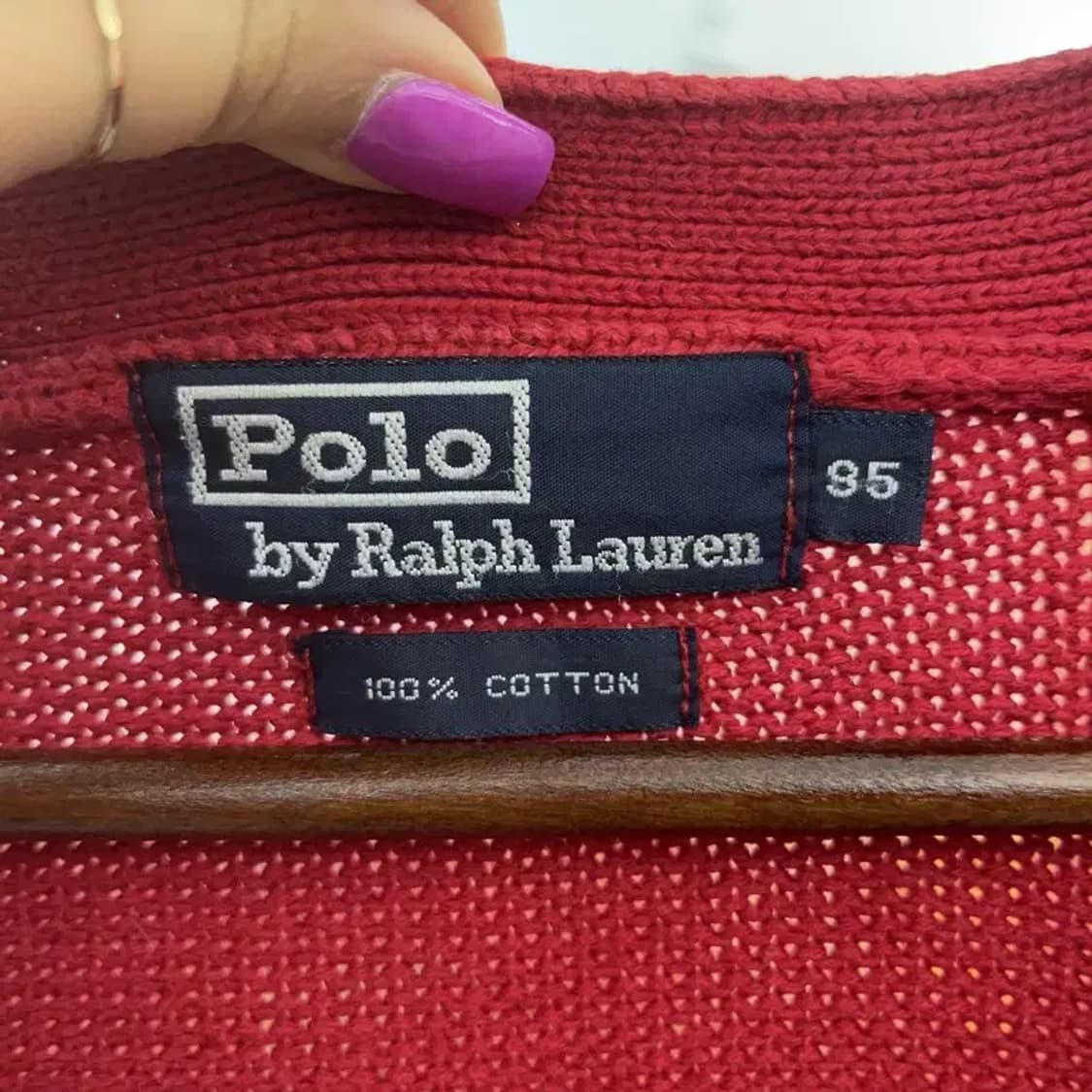 폴로 랄프로렌 아방핏 버건디 니트 가디건 95 C07084 상품이미지5