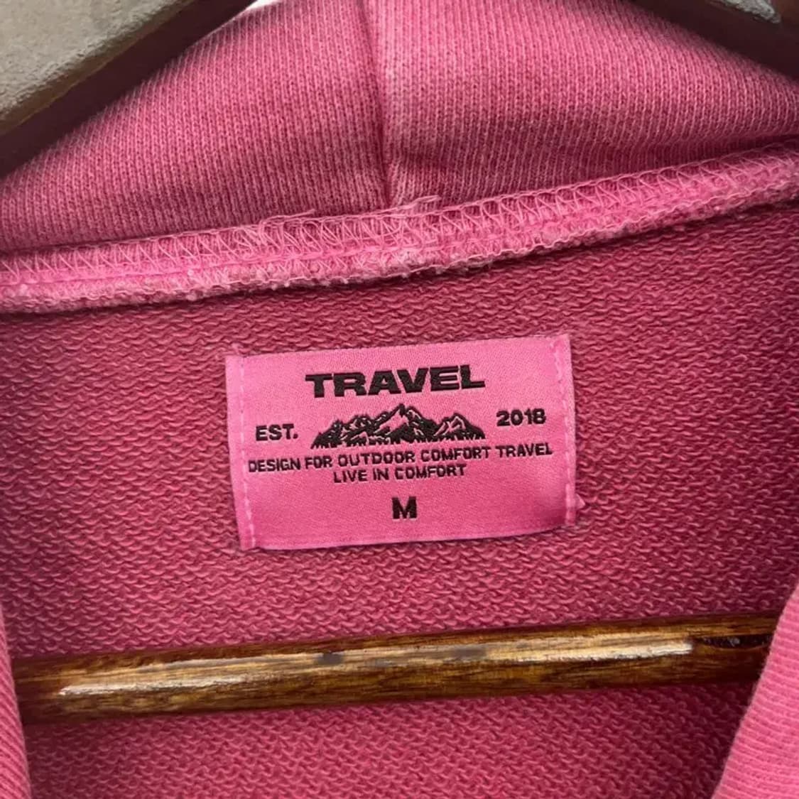 트래블 Y2K 레트로 마젠타 핑크 후드티 M C07089 상품이미지5