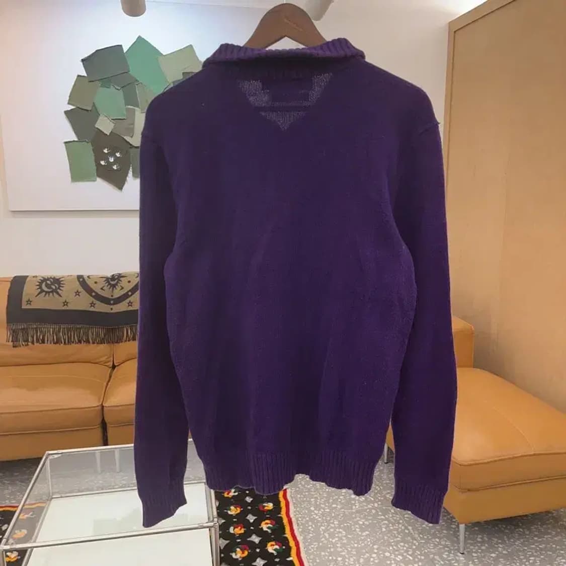 폴로 랄프로렌 그린포니 퍼플 홀리데이 반집업 니트 S C07092 상품이미지4