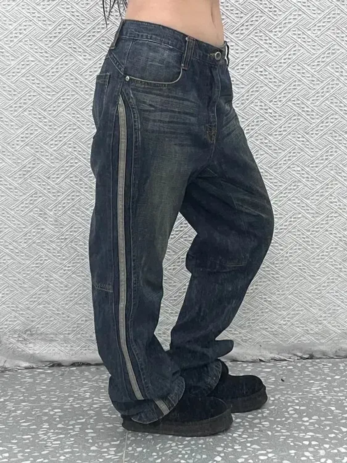 칼 카니 레트로 사이드라인 워싱 데님팬츠 36인치 C07102 상품이미지2